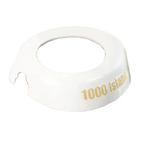 Thumbnail image #1 for TableCraft Products CB8 Dispenser ID Collar, "1000 Island," White Plastic with Beige Print, Fits 48 oz Dispenser