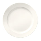 Thumbnail image #1 for Libbey Basics BMEL-1105 Round White Melamine Plate, 10 in Diameter x 1 in High, Medium Rim