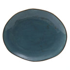 Thumbnail image #1 for Tuxton China Artisan Geode GGE-023 Porcelain Free-Form Platter, Azure, 13-1/4" x 11" 1 Dozen