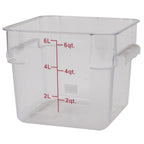 Thumbnail image #1 for Stanton Trading PCS-6 6 Qt Square Clear Polycarbonate Food Storage Container, Container Only Case of 24