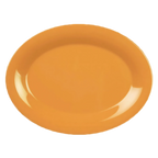 Thumbnail image #1 for Thunder Group CR209YW Oval Melamine Platter, Yellow, 9-1/2" x 7-1/4" Case of 4 Dozen
