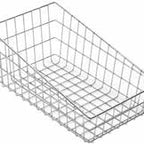 Thumbnail image #6 for Winco DB-1911 Rectangular Wire Bagel/Pastry Serving Basket with Slanted Top, 18-1/2 x 11 x 8 Inches Case of 8