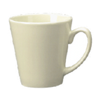 Thumbnail image #1 for International Tableware Cancun 839-01 12 oz Ceramic Funnel Cup with Handle, American White Case of 3 Dozen