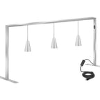 Thumbnail image #1 for Eastern Tabletop 9603 Triple Self-Standing Stainless Steel Heat Lamp Warmer, 64"L x 58"H, (3) 250W Bulbs