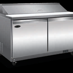 Thumbnail image #2 for Serv-Ware SP60-16-HC-T 16-Pan Sandwich Prep Table, 2-Section, 61-Inch, Stainless Steel, Self-Contained Refrigeration