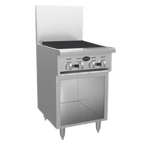 Thumbnail image #1 for Royal Range of California Royal Series RR-24RB-XB 24-Inch Gas Restaurant Range with Charbroiler, Open Storage Base, Riser Back