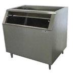 Thumbnail image #1 for MGR Equipment S-500-SS Ice Bin, Approximately 550 lb Capacity, Stainless Steel Interior/Exterior, Clear Acrylic Sliding Doors, 42-1/4"W