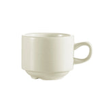 Thumbnail image #1 for CAC China Rec REC-1-S Ceramic Coffee Cup, 8-1/2 oz., Stackable, 3-1/2 in. Dia. x 3 in. H Case of 3 Dozen