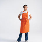 Thumbnail image #1 for Chef Works F8-TAG-0 Butcher Apron, Tangerine, Poly/Cotton, Adjustable Neck Buckle, Patch Pocket