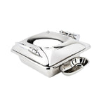Thumbnail image #1 for Eastern Tabletop Crown 3934B 6 qt Square Induction Chafer with Hinged Cover, Stainless Steel, Without Stand