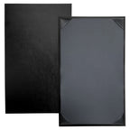 Thumbnail image #1 for Risch Oakmont OM-1V 8.5X14 Padded Faux-Leather Single-View Menu Cover with Corner Tabs, 8-1/2 x 14 Inch Case of 25