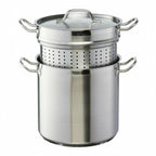 Thumbnail image #1 for Libertyware SSPASTA16 16 Qt 1-Section Pasta Cooker with Cover, Stainless Steel, Aluminum-Clad Bottom, Induction Ready Case of 2