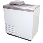 Thumbnail image #1 for Excellence Commercial Products HFF-2HC Commercial Chest Ice Cream Storage Freezer, 2-Hole Single Row, (3) 3-Gal Facing + (1) Storage Tub, Self-Contai