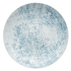 Thumbnail image #1 for Libbey Schonwald, Shabby Chic 9021328-63072 Deep Porcelain Plate, 11" Round Coupe Rim, Structure Blue, Scratch-Resistant