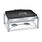 Thumbnail image #1 for Eastern Tabletop Pillard 3955/SMB 8 qt Rectangular Stainless Steel Induction-Ready Chafing Dish with Hinged Cover