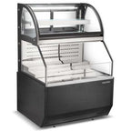 Thumbnail image #1 for USR Brands Marchia MSTAR36 Open-Air Refrigerated Display Case, 36"W, Dual Service, 3-Tier Shelves, Stainless Steel Interior