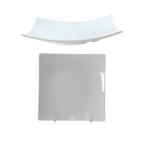Thumbnail image #1 for Thunder Group Classic 24006WT White Square Melamine Plate, 6" x 6", 1" Deep, Rolled Edge Case of 4 Dozen