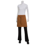 Thumbnail image #1 for Chef Works Rockford AHWKV013-NTM-0 Bistro Apron, Half-Length, 100% Cotton, Nutmeg, 2 Hip Pockets, 19"L x 31"W