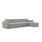 Thumbnail image #1 for Flash Furniture IS-IT2231-5PCSEC-GRY-GG 5-Piece Modular Sectional Sofa with Ottoman, Gray Padded Cushions