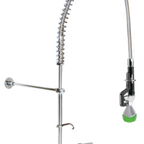 Thumbnail image #1 for Component Hardware Encore KLF53-1000-BR Wall-Mount Pre-Rinse Faucet Assembly, 8-Inch Centers, Compression Valves, Lever Handles