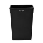 Thumbnail image #1 for Alpine Industries ALP477-BLK 23-Gallon Black Polypropylene Slim Rectangular Trash Can, Without Lid, 20"W x 11"D x 30"H