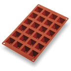 Thumbnail image #1 for Matfer Bourgeat Gastroflex 257920 Mini Pyramid Silicone Mold, 24-Cavity, 11-3/16 x 6-7/8 in Sheet