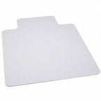 Thumbnail image #1 for Flash Furniture MAT-124086-GG Big & Tall Clear Vinyl Chair Mat, 36"W x 48"D x 1/5"H, 400 lb Capacity, 19" Lip, Carpet Gripper