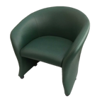 Thumbnail image #1 for JustChair Manufacturing LA556-GR1 Lounge Arm Chair, Curved Wraparound Upholstered Back, Upholstered Seat, Metal Frame, Black Casters