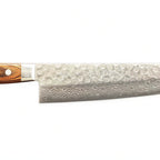 Thumbnail image #1 for JB Prince Kikuichi Z535 8 Damascus Gyuto Knife, 8.26-Inch Stainless Steel Blade, Brown Wooden Handle