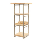 Thumbnail image #2 for Steelite International Creations Buffet 7364MW345 Square Tiered Metal Buffet Riser, Champagne, 9.5 x 9.5 x 28.5 in