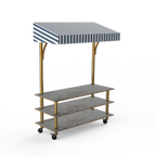 Thumbnail image #1 for Steelite International Mogogo, Modular MGCMLB10GBWW Classic Canopy Unit on Casters, 71"W x 29-1/2"D x 96"H