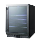 Thumbnail image #2 for Summit Commercial ALBV2466 Reach-In Beverage Merchandiser, 4.2 cu. ft., 1 Glass Hinged Reversible Door, Black, Bottom-Mount Refrigeration