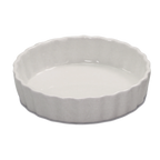 Thumbnail image #1 for JB Prince R185 4 Crème Brûlée Dish, 5 oz, 4-3/4" Round Fluted Porcelain, White