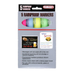 Thumbnail image #1 for Chef Master 90032 Wet-Erase Rainproof Fluorescent Markers, 5-Color Set Case of 4