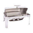 Thumbnail image #1 for Alegacy Foodservice Products Sonata Serenade AL200A Full-Size 8 qt Stainless Steel Roll-Top Chafing Dish with Canned Heat