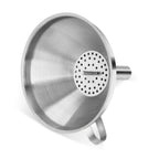 Thumbnail image #2 for New Star Foodservice Inc. 42641 Stainless Steel 5-Inch Funnel with Detachable Strainer Case of 72