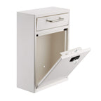 Thumbnail image #2 for Alpine Industries ADI631-04-WHI-KC Wall-Mount Mailbox with Key and Combination Lock, White, 11-1/4 x 4-3/4 x 16-1/4 in. Case of 4