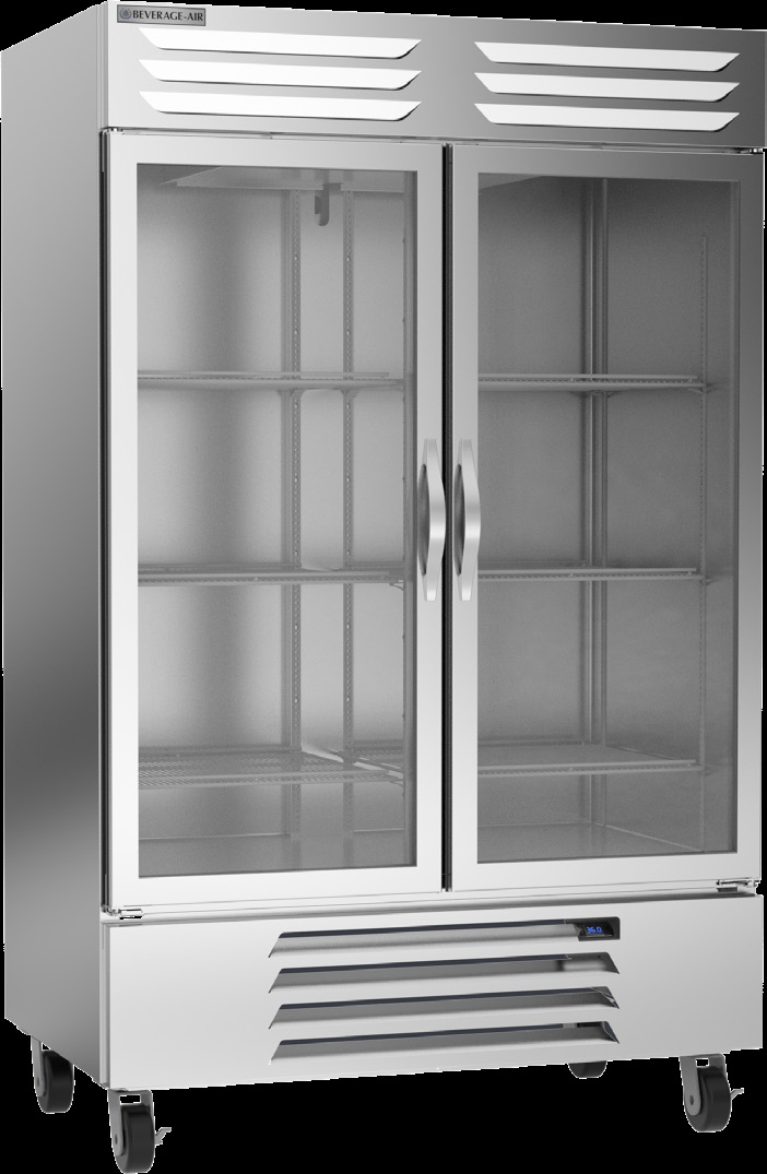 Product image #5 for Beverage-Air Vista® Series 46.15 Cu. Ft. Two-Section Bottom-Mount Reach-In Refrigerator with Glass Doors