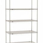 Thumbnail image #1 for Metro Super Erecta SE-2472S-86-S5 Stationary Starter Wire Shelving Unit, 72"W x 24"D x 86"H, 600 lb. capacity per shelf, 2000 lb. capacity per unit