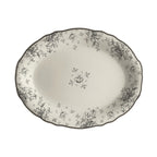 Thumbnail image #1 for Steelite International HL Ivory HL52663901 China Oval Platter, 11.75 x 8 in, Scalloped Edge, Camille Slate 1 Dozen