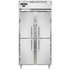 Thumbnail image #1 for Continental Refrigerator Designer Slim Line D2RSESNSSHD Two-Section Narrow Half-Door Reach-In Refrigerator, Stainless Steel, 36-1/4" Wide
