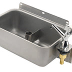 Thumbnail image #4 for Krowne 16-153L Front-Mount Stainless Steel Dipper Well with 1/2 Inch NPT Inlet and 1 Inch Drain