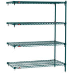 Thumbnail image #1 for Metro Super Erecta SA-2472K3-63-A4 Super Adjustable Super Erecta Wire Add-On Wire Shelving Unit, 72"W x 24"D x 63"H, 600 lb. capacity per shelf, 2000