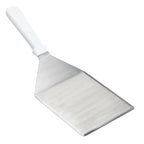 Thumbnail image #1 for TableCraft Products 10945 Heavy Stainless Steel Turner, 5" Blade, White Plastic Handle, Dishwasher Safe Case of 12