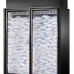 Thumbnail image #1 for True Retail Merchandisers TRM2I-NN-BLK-WHT-1BLKLL-4 Two-Section Ice Merchandiser, Black Exterior, White Interior, 12–18°F