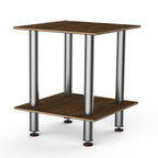 Thumbnail image #1 for Steelite International Mogogo, Modular MGCMDX03WSXF 2-Tier Square Modular Serving Table, Bengali Mango Wood Laminate, 29-1/2" x 29-1/2" x 35"H
