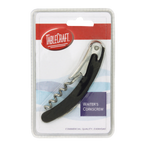Thumbnail image #2 for TableCraft Products Cash & Carry H1230C Stainless Steel Waiter's Corkscrew with Black Handle and Foil Cutter Case of 6