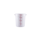 Thumbnail image #1 for CAC China FS3P-4W 4 qt Round White Polypropylene Food Storage Container, Stackable Case of 12