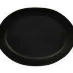 Thumbnail image #2 for Cal-Mil Bali 24404-1216-13 Oval Melamine Platter, 16" x 12", Black Case of 6