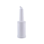 Thumbnail image #1 for CAC China PRBT-1WT Pour Bottle with Spout and Lid, 1 qt, White Case of 12